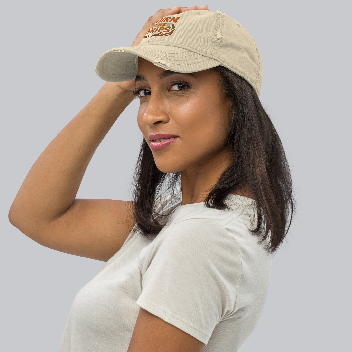 Burn the Ships - Distressed Dad Hat