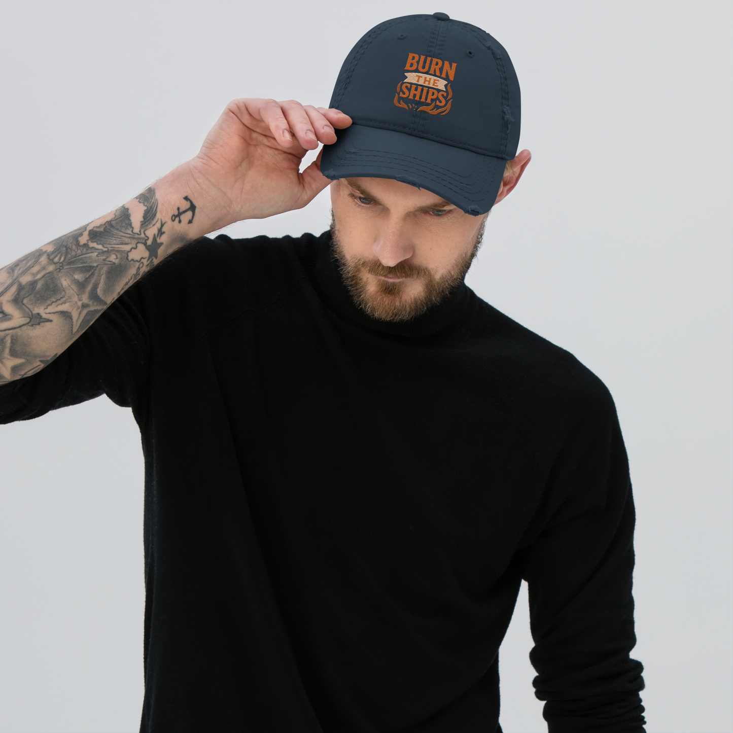 Burn the Ships - Distressed Dad Hat
