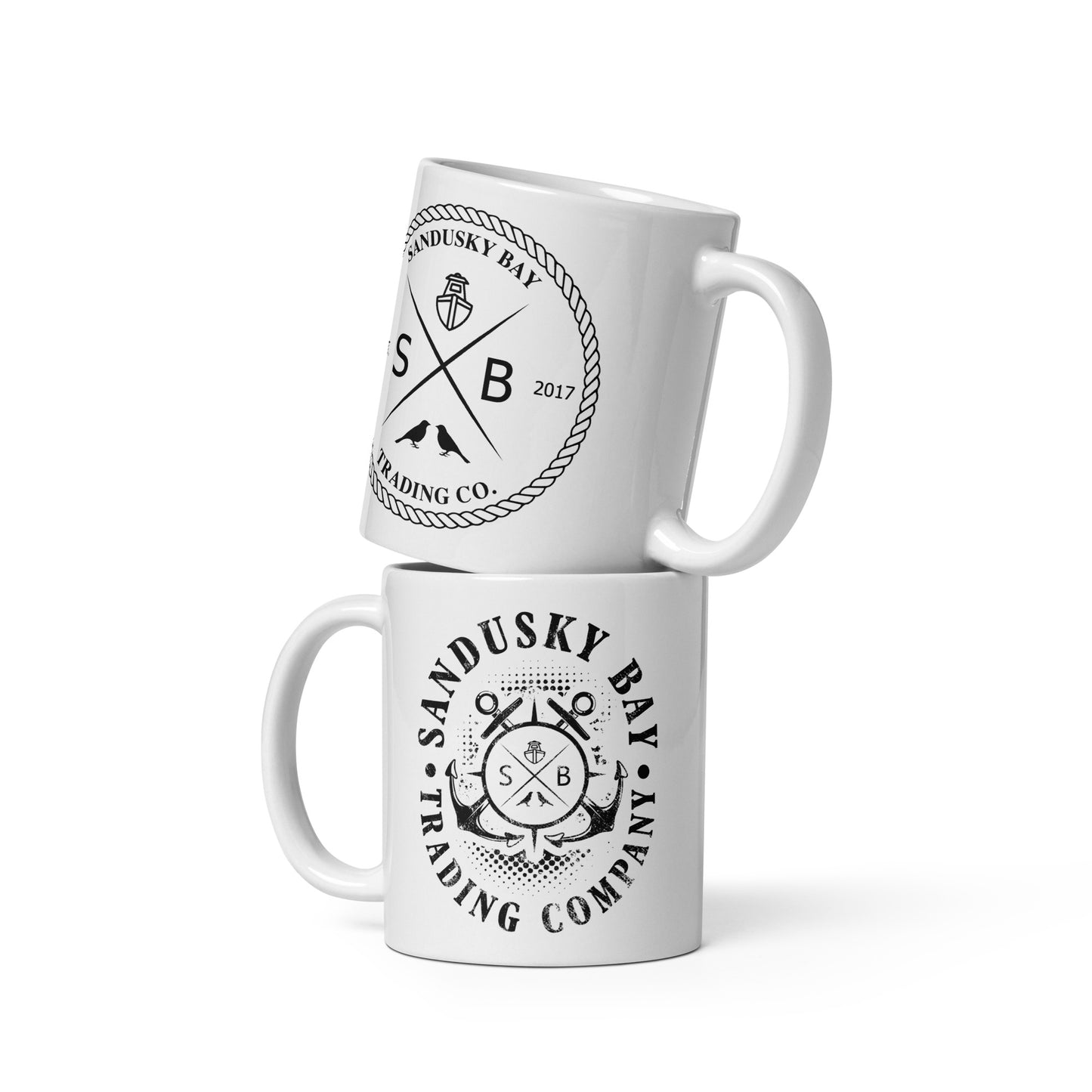 White glossy mug