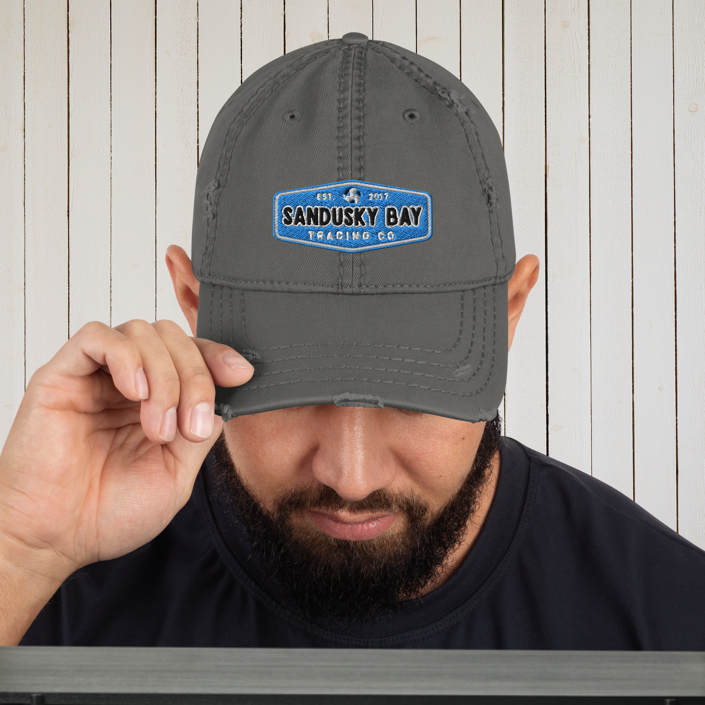 S.B.T.C Distressed Hat (Blue Badge)