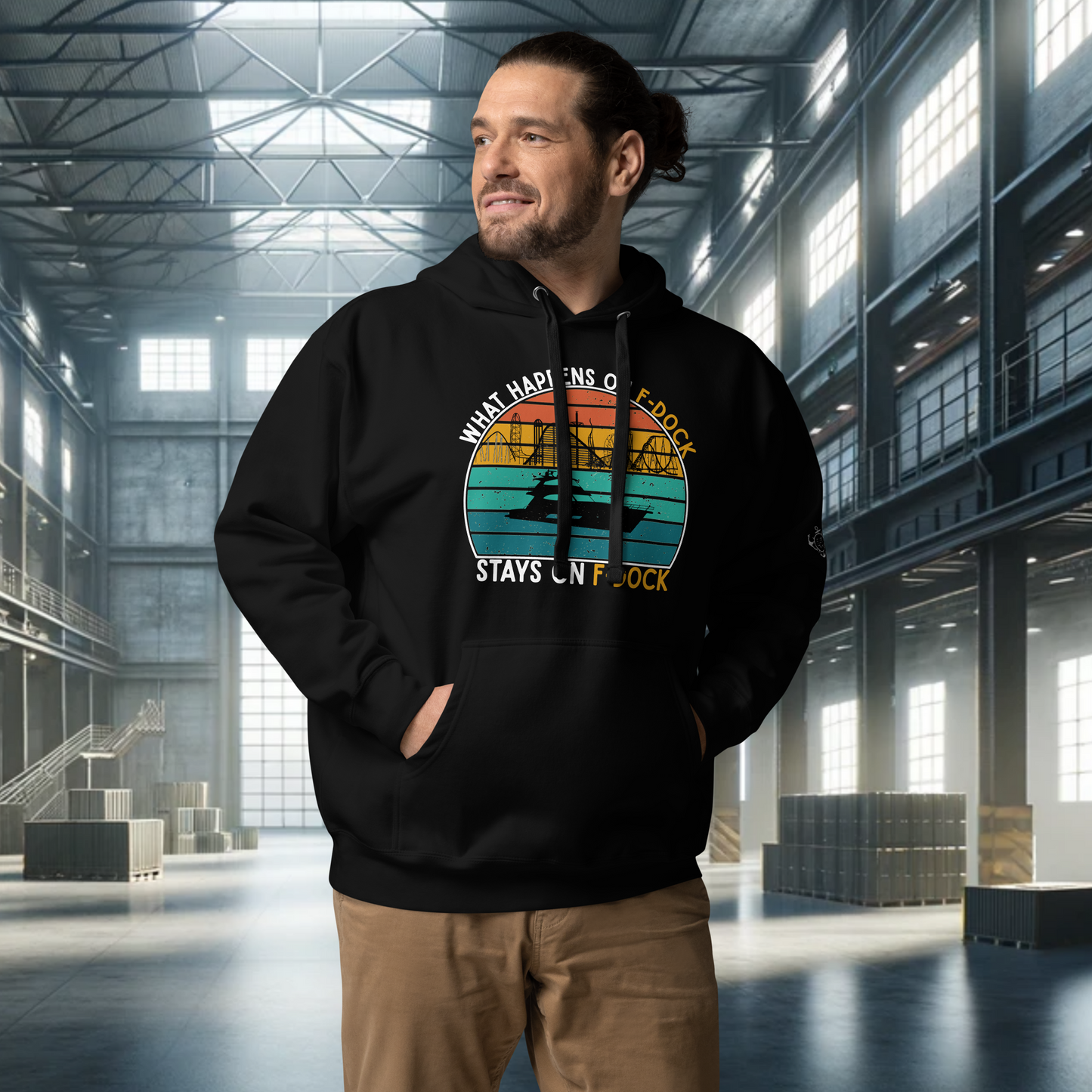 What Happens on F-Dock - Retro Hoodie