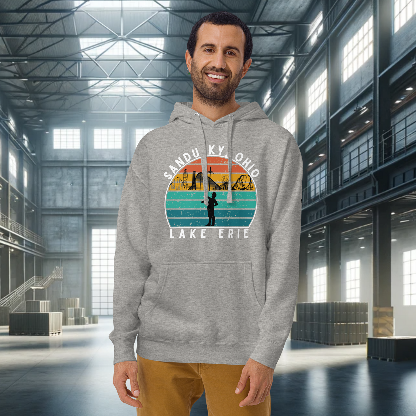 Sandusky, Ohio - Retro Style Hoodie