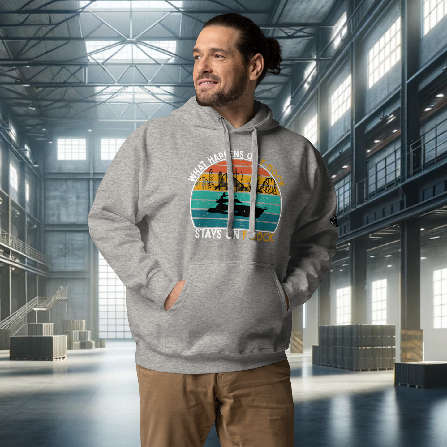 What Happens on F-Dock - Retro Hoodie