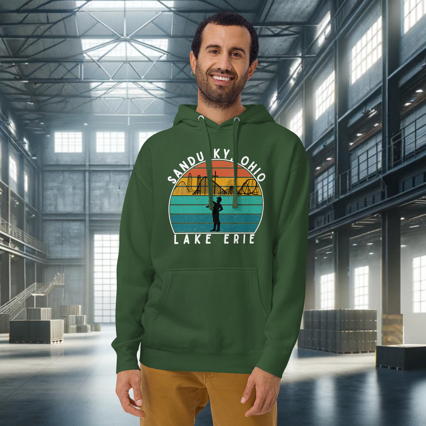 Sandusky, Ohio - Retro Style Hoodie