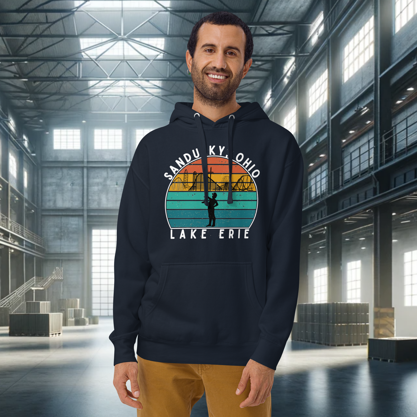 Sandusky, Ohio - Retro Style Hoodie