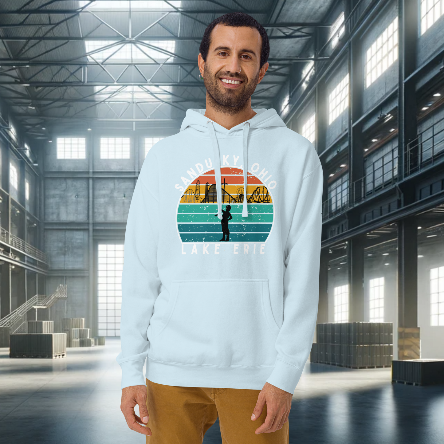 Sandusky, Ohio - Retro Style Hoodie