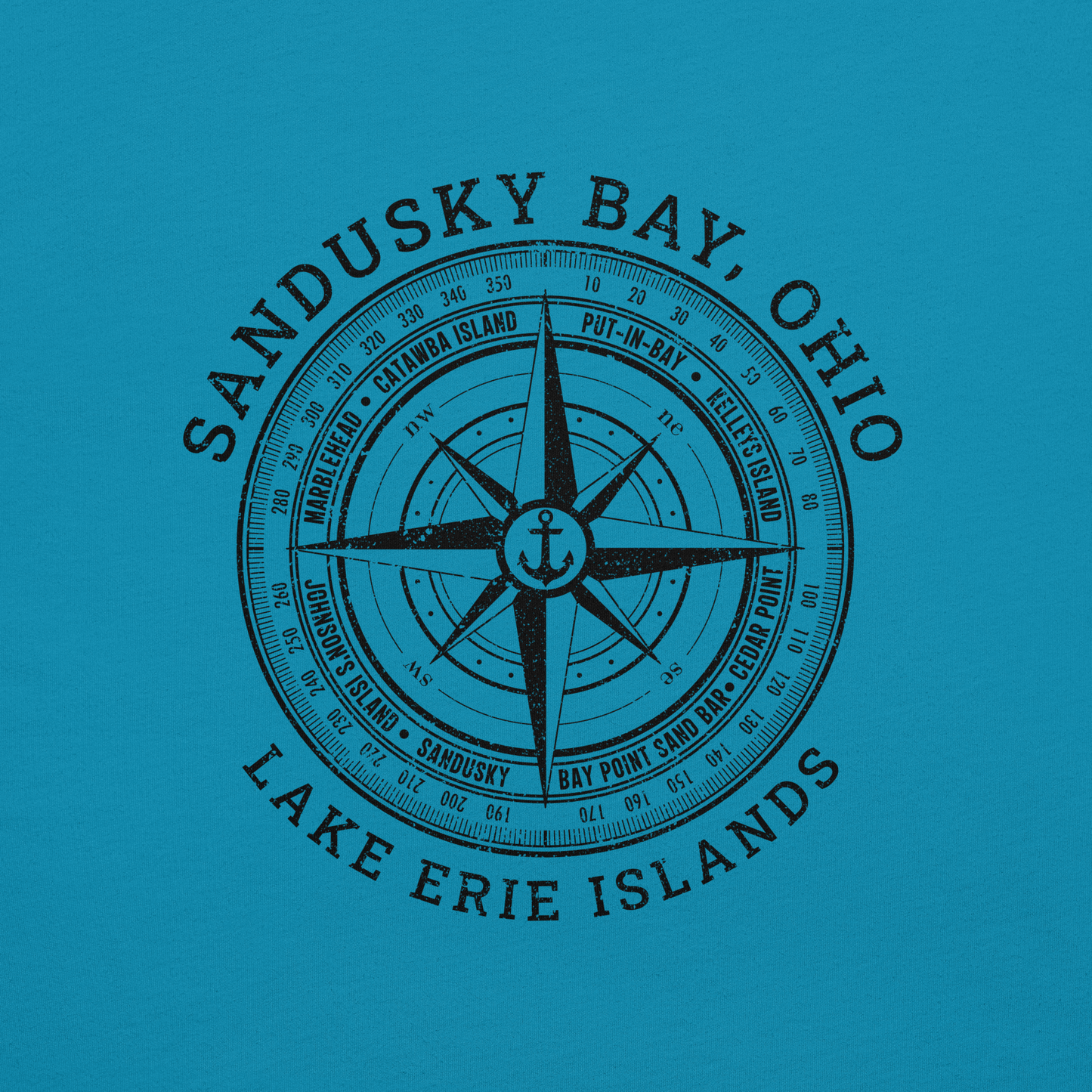 Sandusky Bay Compass - Premium T-Shirt