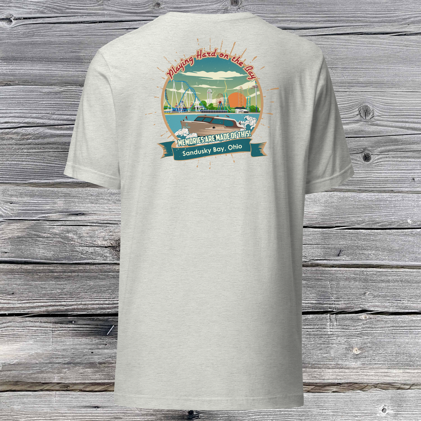 Playing Hard on the Bay - Vintage Style T-Shirt