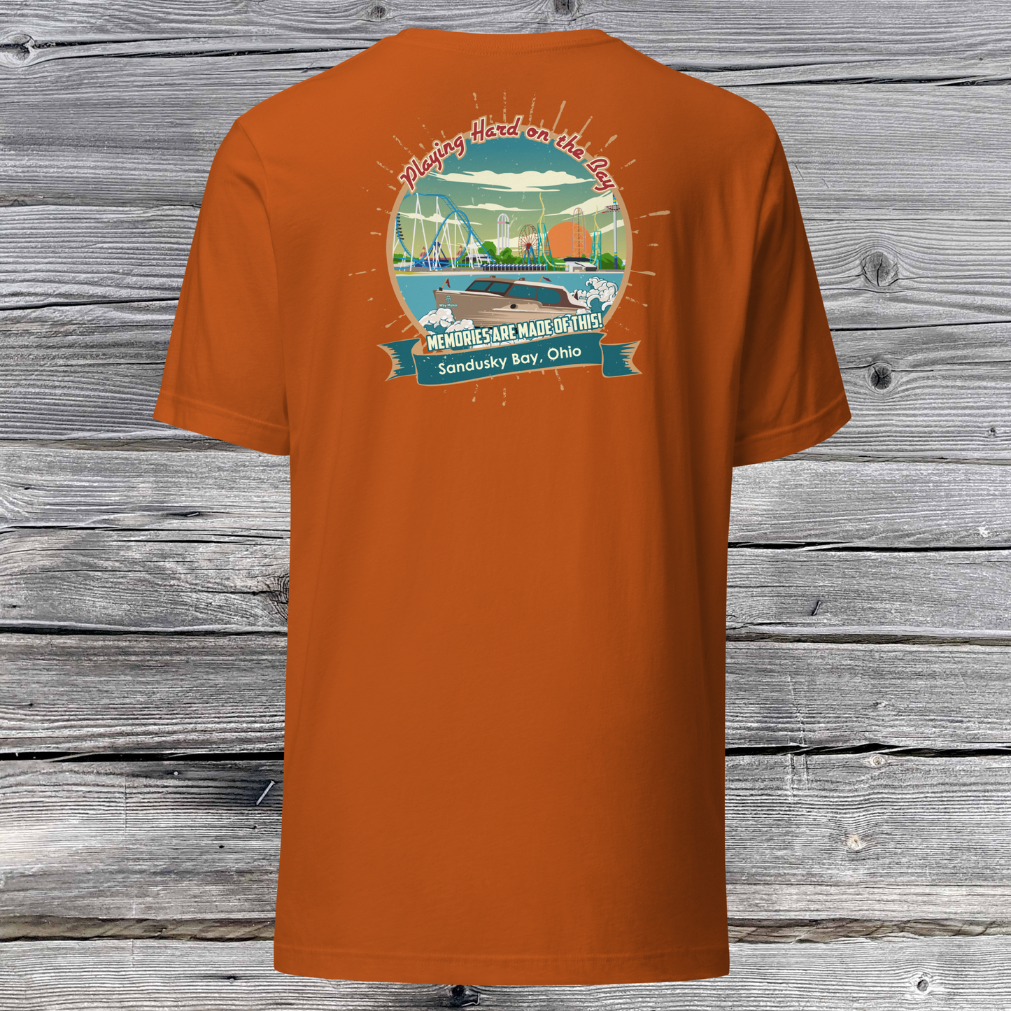 Playing Hard on the Bay - Vintage Style T-Shirt