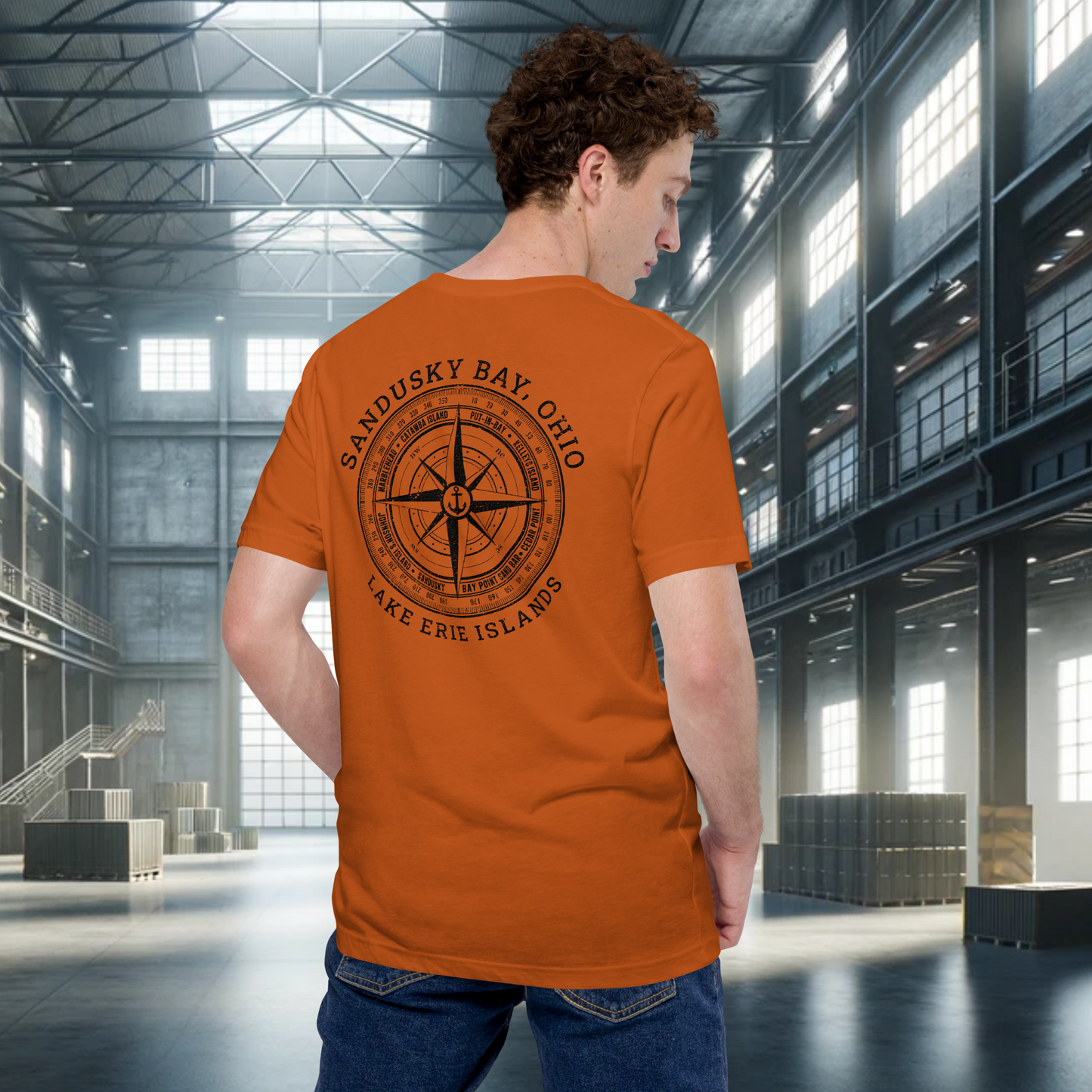 Sandusky Bay Compass - Premium T-Shirt