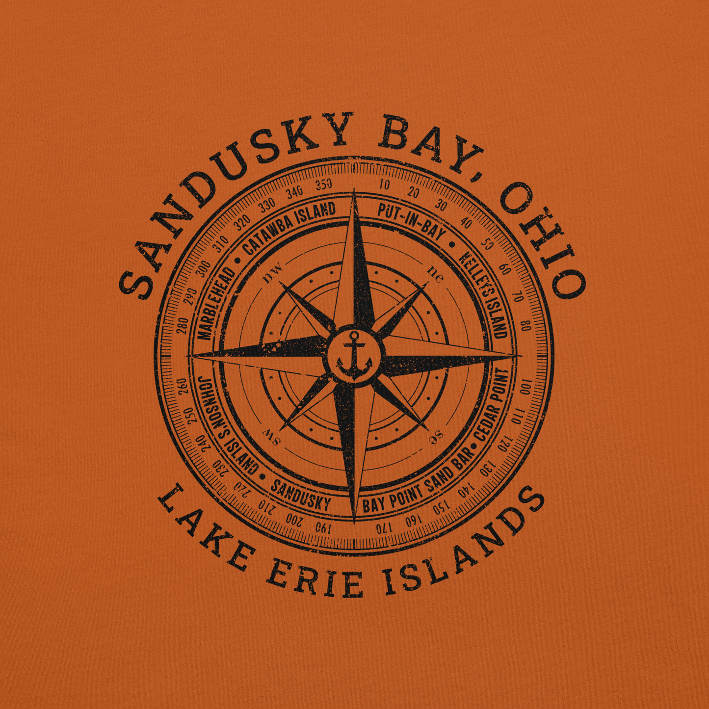 Sandusky Bay Compass - Premium T-Shirt