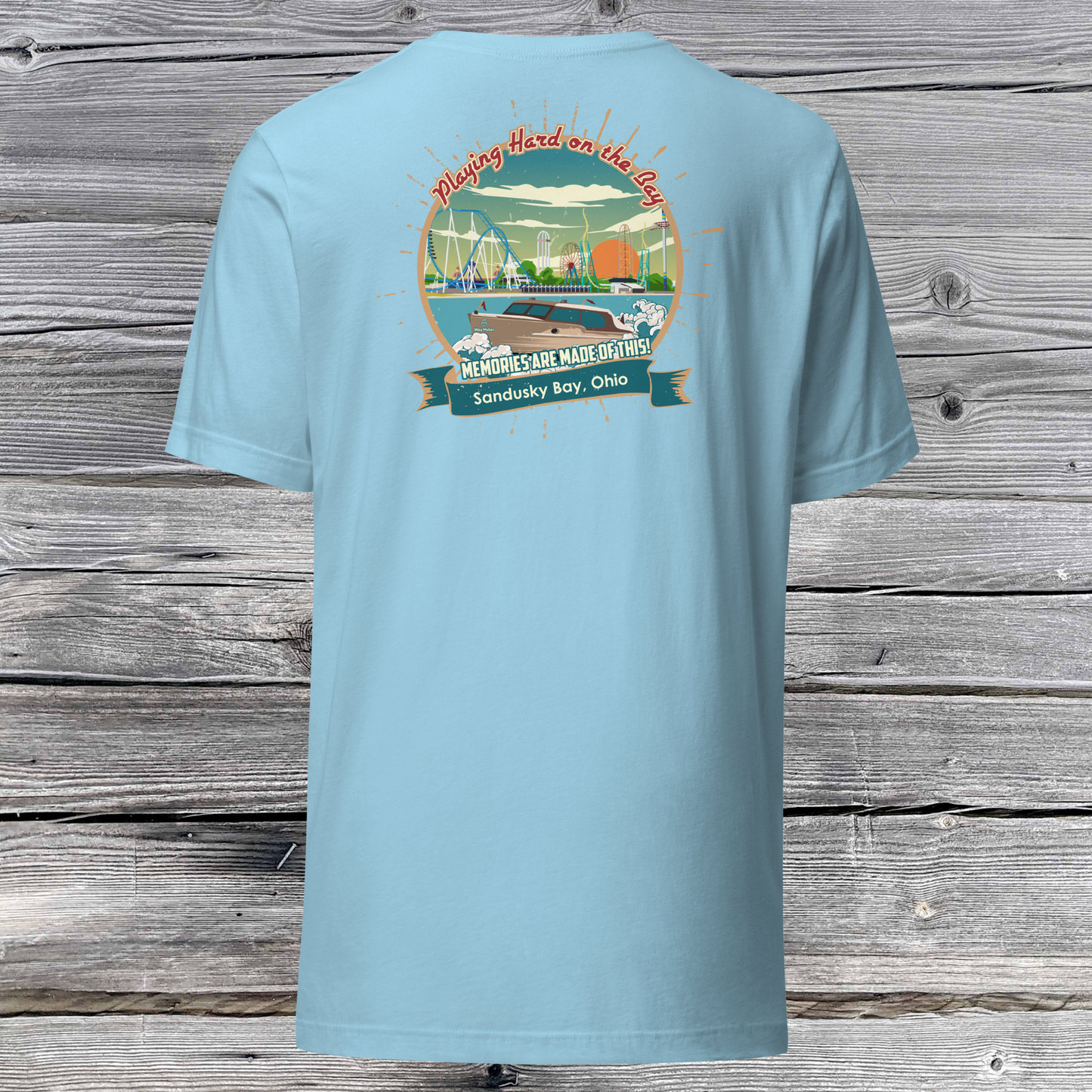 Playing Hard on the Bay - Vintage Style T-Shirt