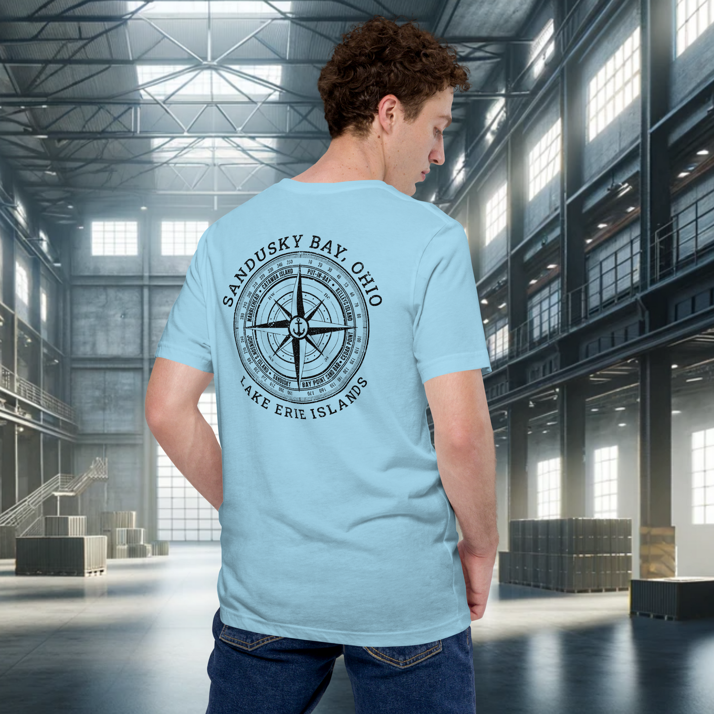 Sandusky Bay Compass - Premium T-Shirt