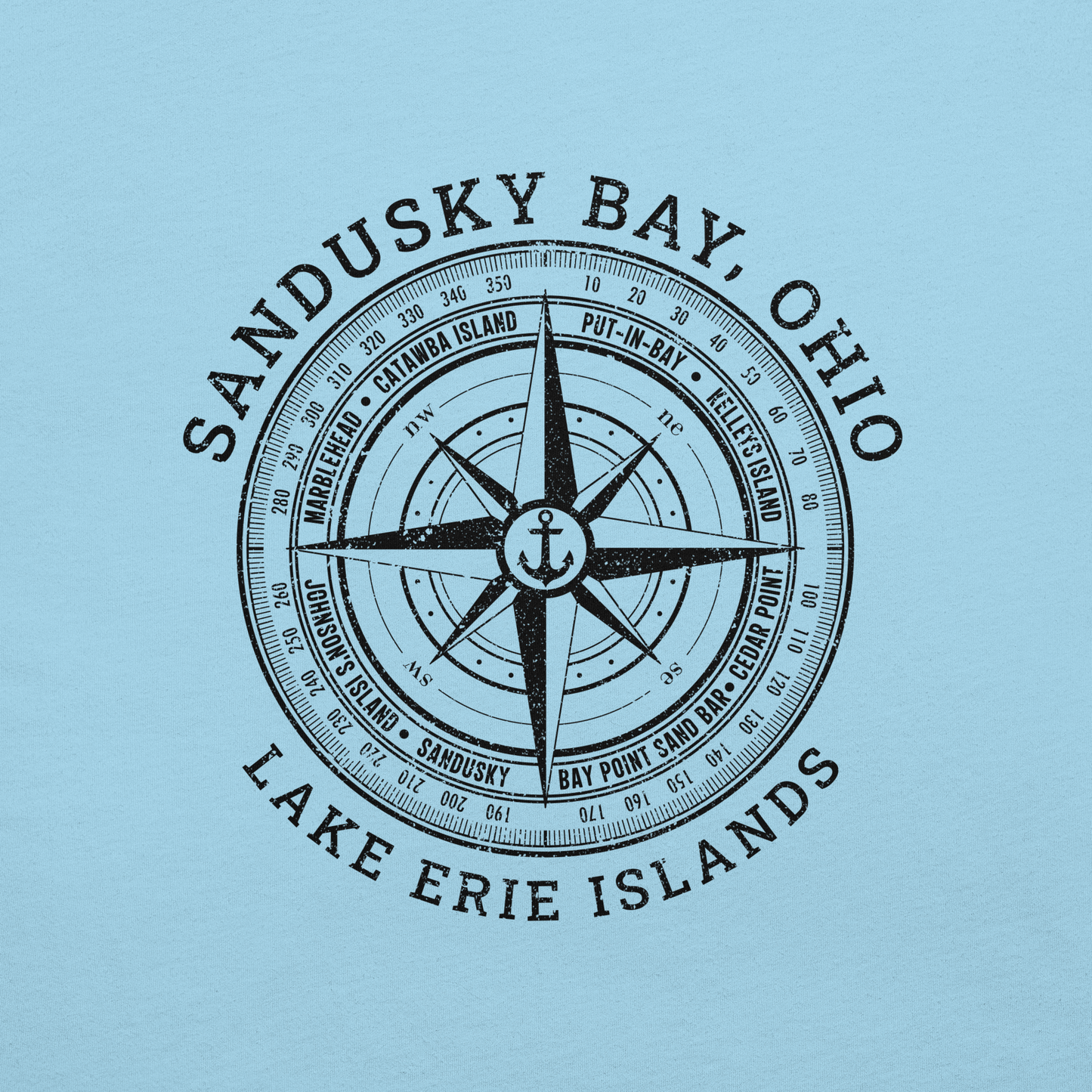 Sandusky Bay Compass - Premium T-Shirt