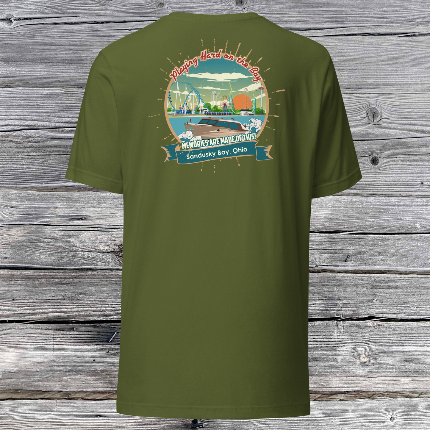 Playing Hard on the Bay - Vintage Style T-Shirt