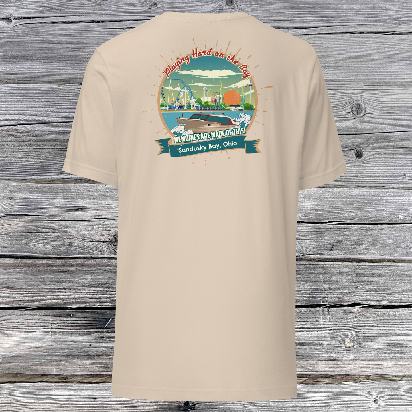 Playing Hard on the Bay - Vintage Style T-Shirt