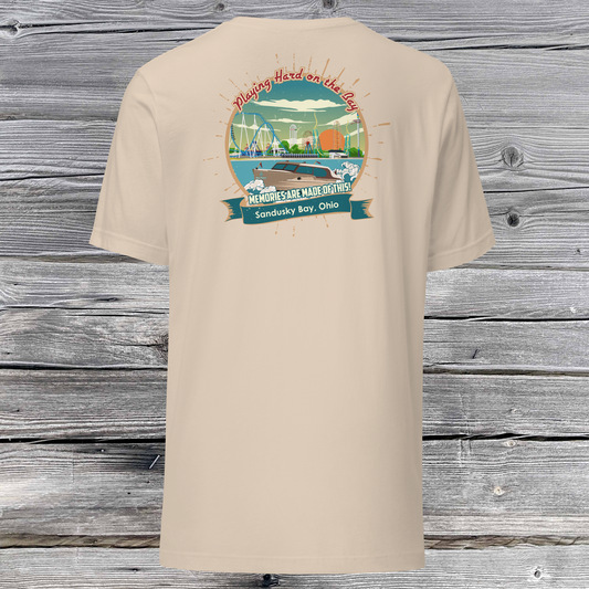 Playing Hard on the Bay - Vintage Style T-Shirt