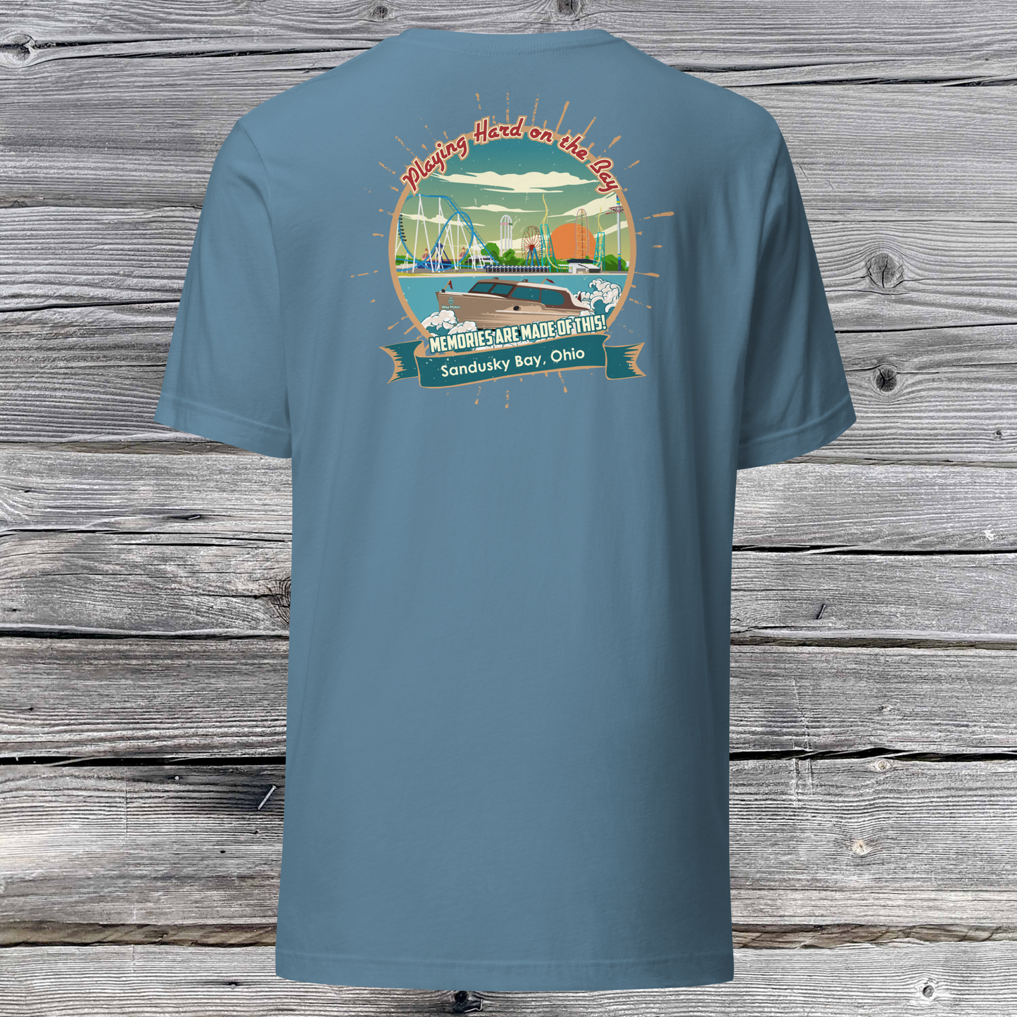 Playing Hard on the Bay - Vintage Style T-Shirt