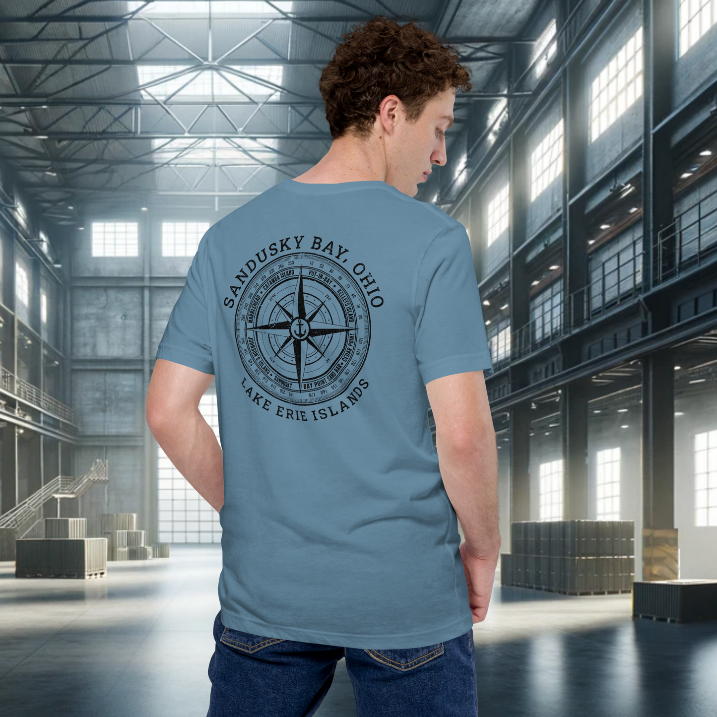 Sandusky Bay Compass - Premium T-Shirt