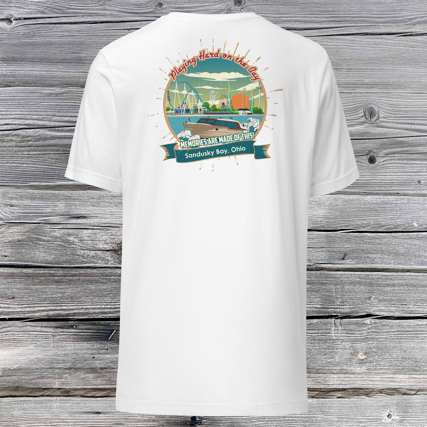 Playing Hard on the Bay - Vintage Style T-Shirt