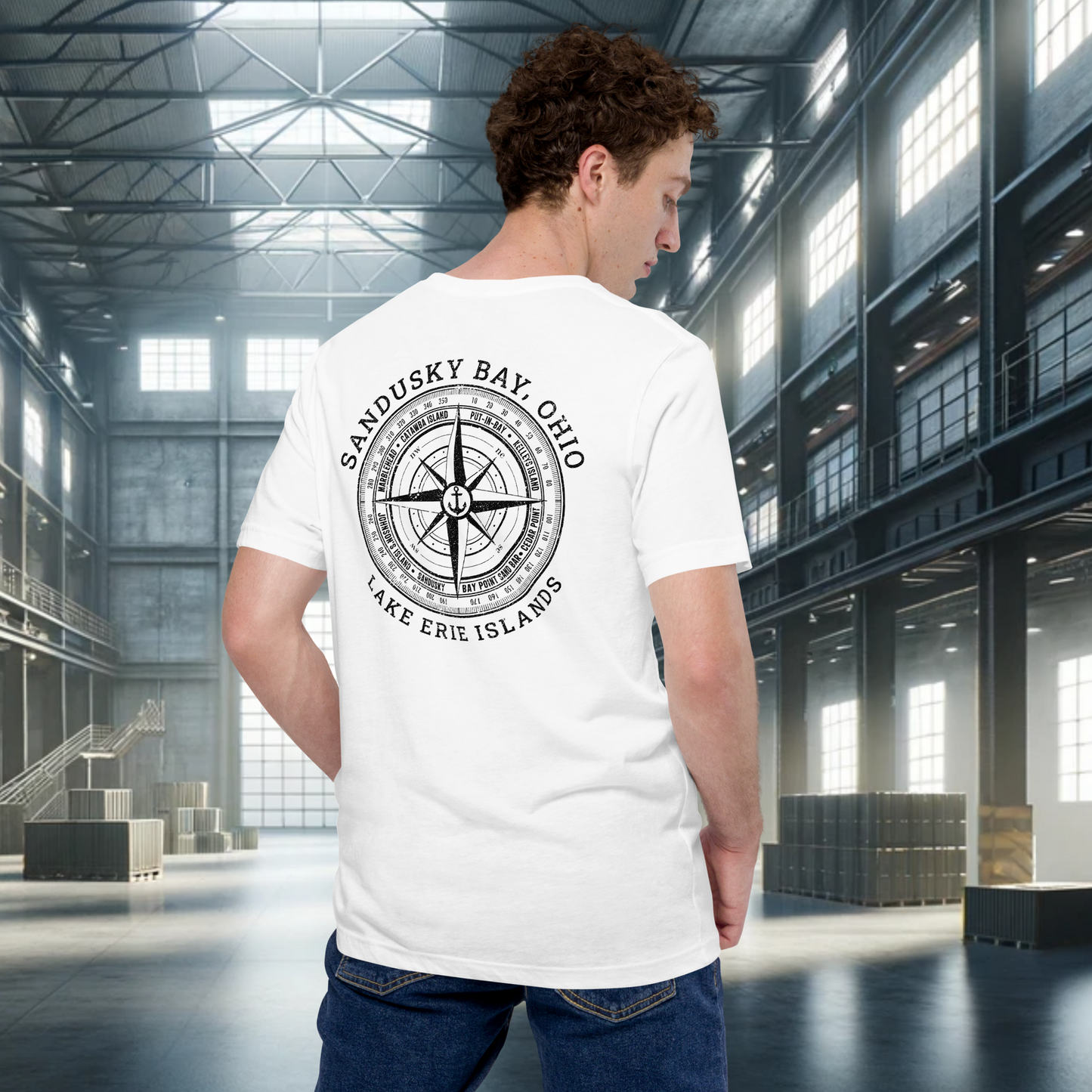 Sandusky Bay Compass - Premium T-Shirt