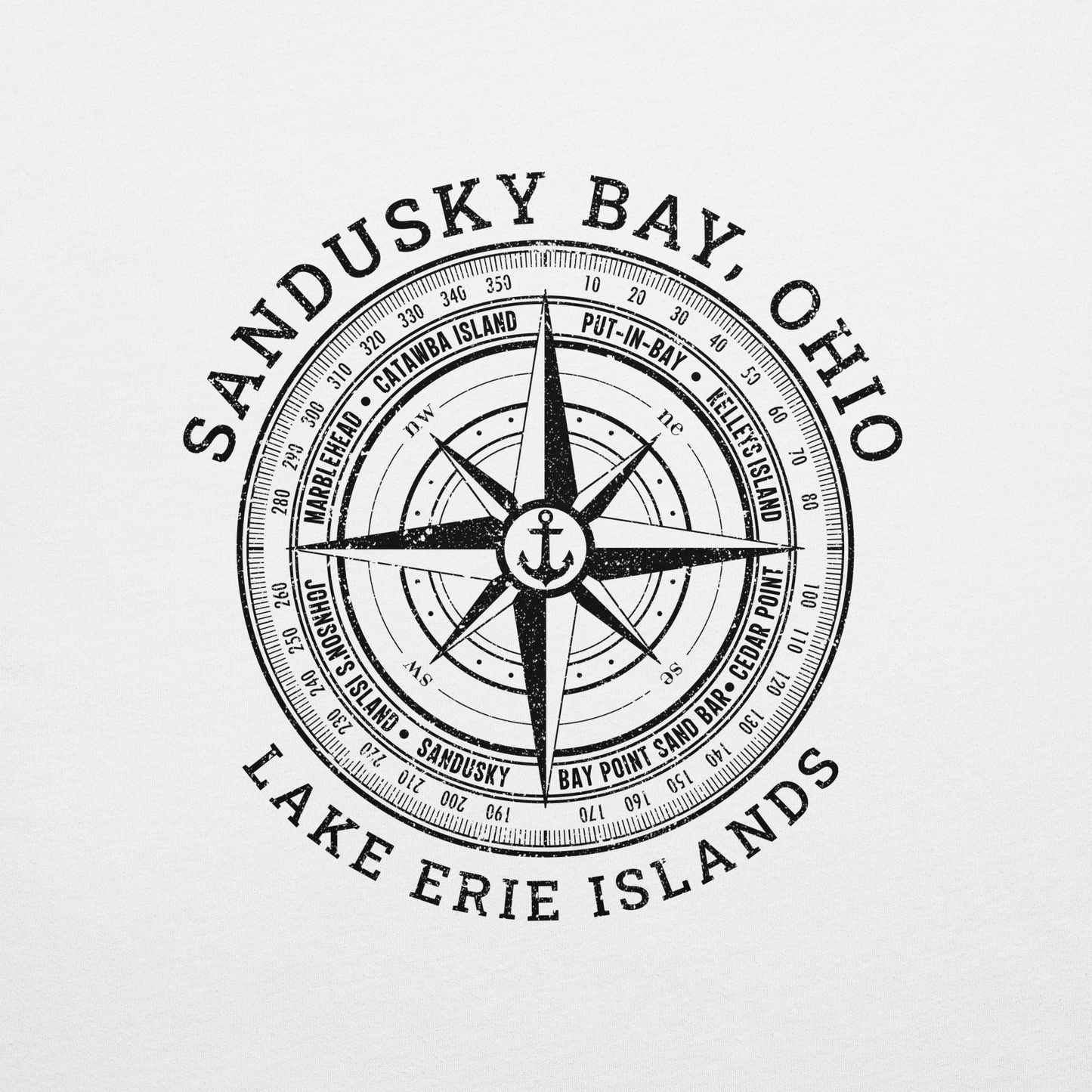 Sandusky Bay Compass - Premium T-Shirt